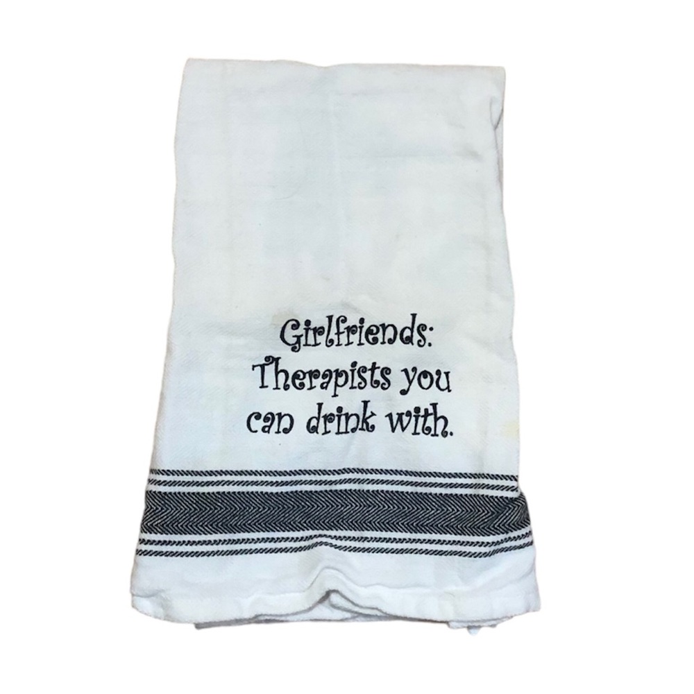Tea towel, Girlfriends: Therapists you can drink with - Picture 4 of 4